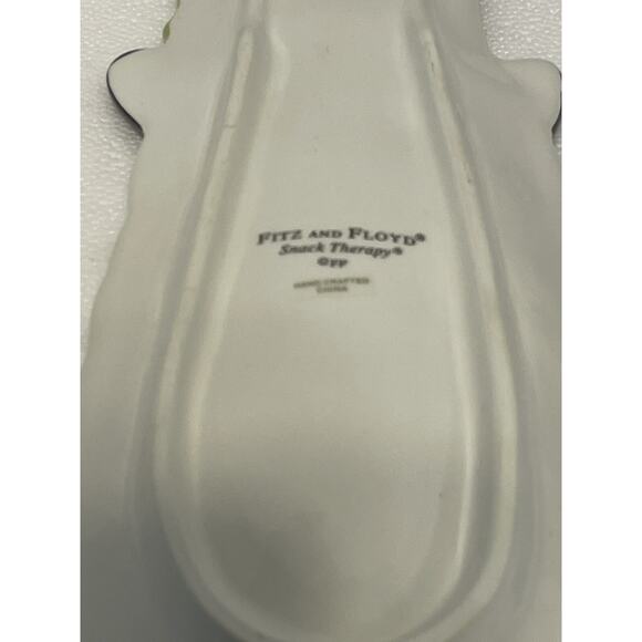 Fitz & Floyd Snack Therapy Snowman Server 13½″ Holiday Ceramic Tray W/Box - Picture 7 of 8